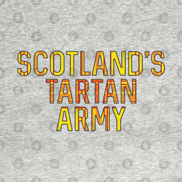 Scotland's Tartan Army, Scottish Lion Rampant Coloured Tartan, Scottish Football Slogan by MacPean